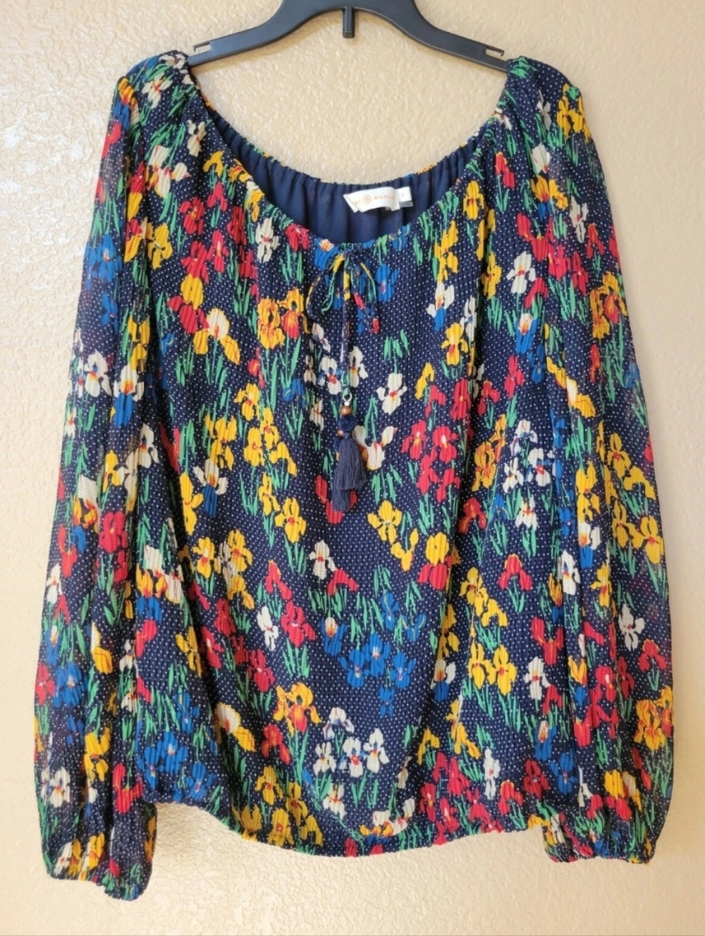 Tory Burch Josephine Peasant Floral Top Size S